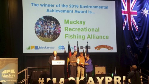 Mackay Recreational Fishers Alliance (MRFA) have won the 2016 Australia Day Environmental Achievement Award.
