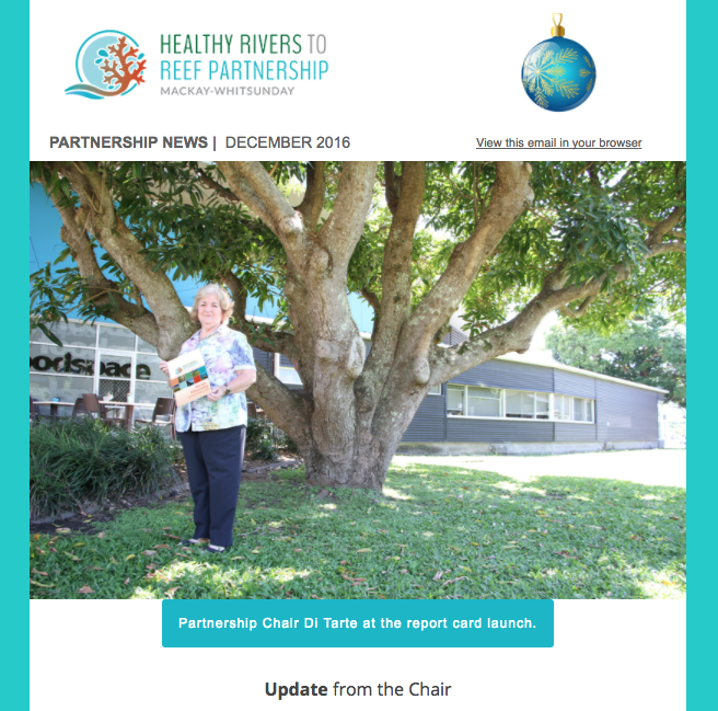 Healthy Rivers to Reef newsletter December 2016