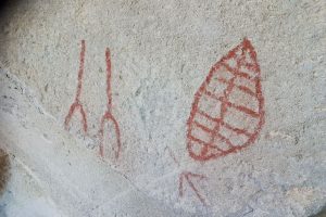 Aboriginal rock painting.