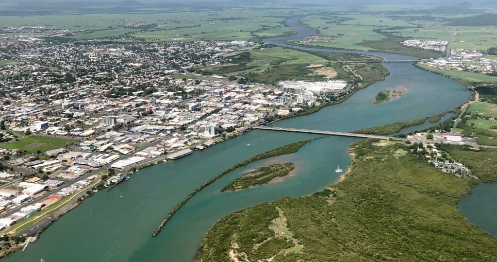 An aerial view of the Pioneer River. Credit: Kim Kleidon