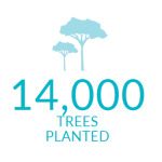 14,000 trees planted